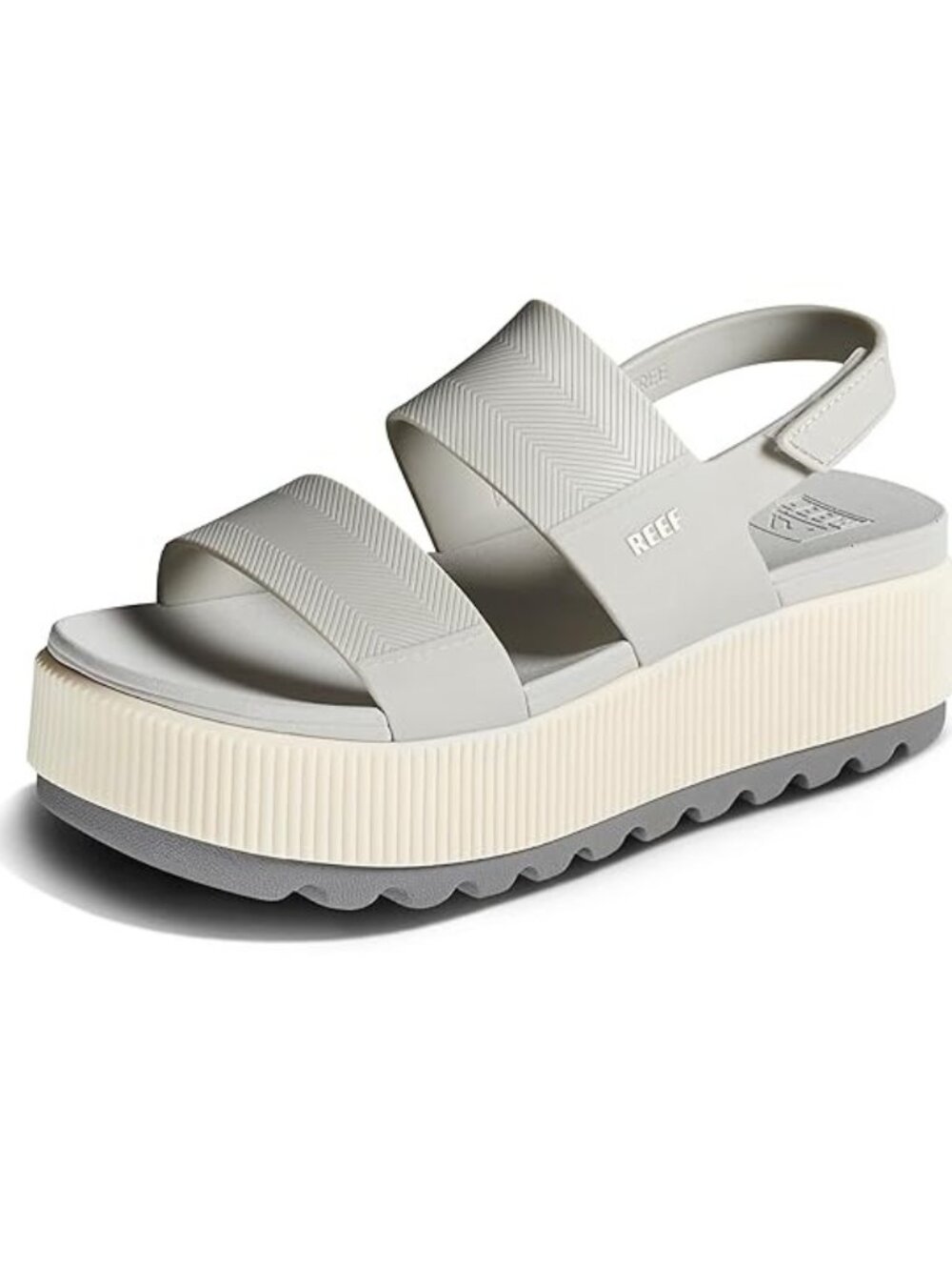 80$ Reef Water Vista Higher Platform Sandals Shoes Women's Size 11 B US Gray